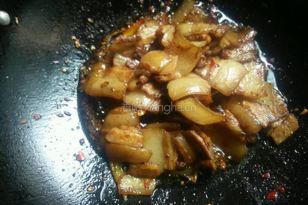 蒜苗苦瓜炒肥肉的做法图解10