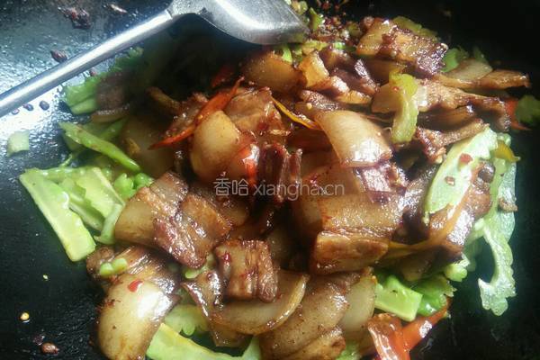 蒜苗苦瓜炒肥肉的做法图解14