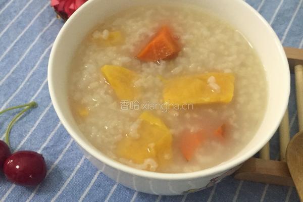 红薯胡萝卜小米粥的做法图解5