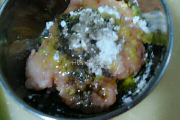 虾仁糥米丸子的做法图解3