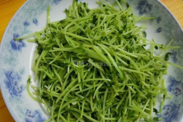 蒜炒豌豆苗的做法图解4