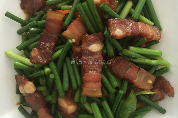 蒜苔炒腊肉的做法图解9