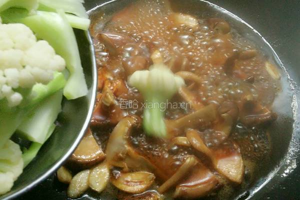 蚝油香菇花菜的做法图解9