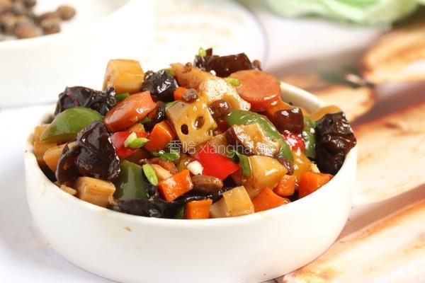 豆豉什锦炒莲藕的做法图解11