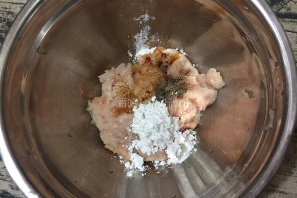 芝心鸡肉丸的做法图解2