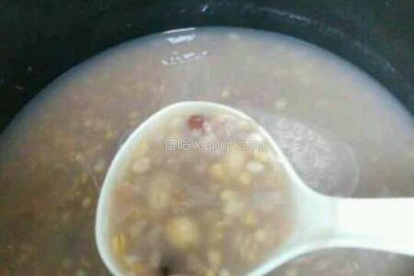 红豆花生燕麦粥的做法图解4
