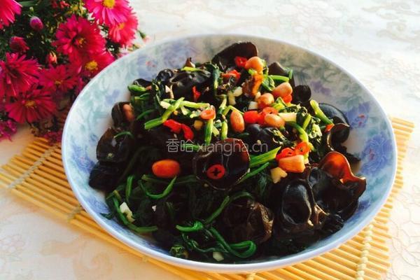 老醋菠菜木耳花生米的做法图解11