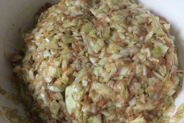 胡萝卜皮包菜肉馅的饺子的做法图解6