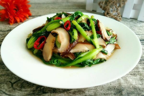 小青菜炒香菇的做法图解11