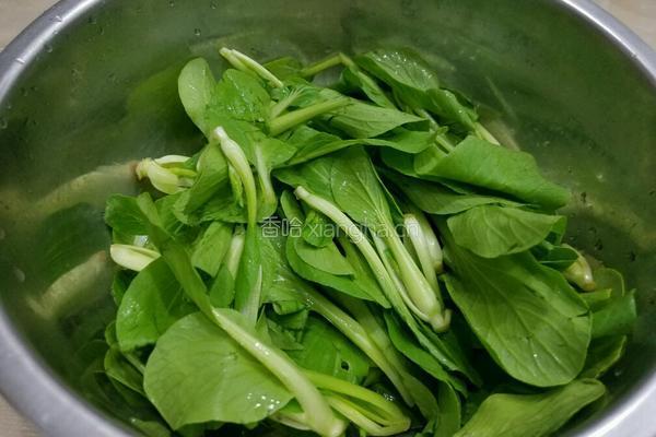 小青菜炒香菇的做法图解1
