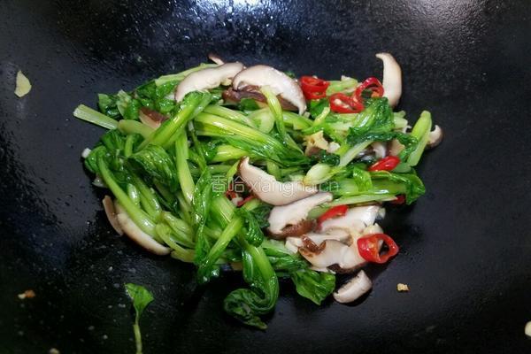 小青菜炒香菇的做法图解10