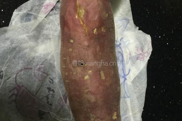 微波炉烤红薯的做法图解3