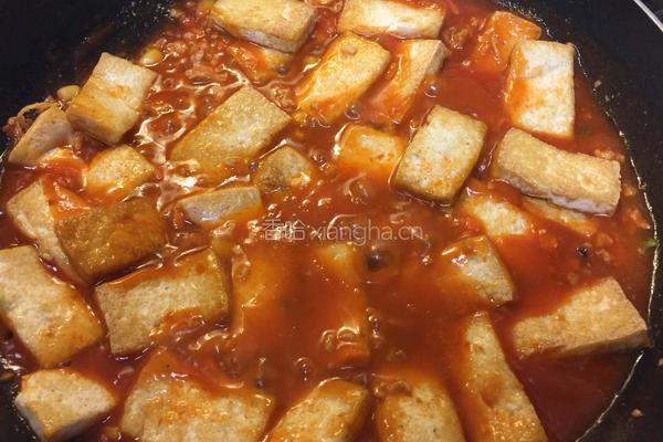 番茄肉末豆腐的做法图解4