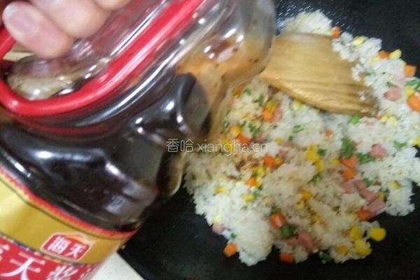 五彩炒饭的做法图解9