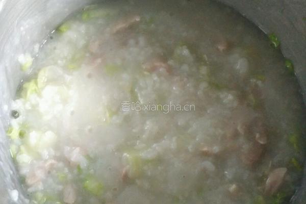 白菜瘦肉粥的做法图解7
