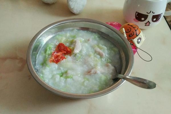 白菜瘦肉粥的做法图解9