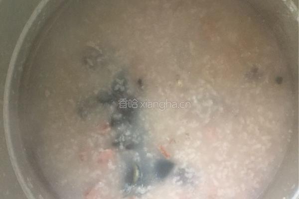 皮蛋火腿粥的做法图解5