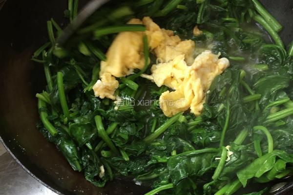 菠菜炒鸡蛋的做法图解7