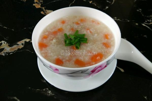 红萝卜肉末粥的做法图解9
