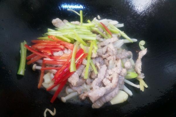 小蘑菇炒肉丝的做法图解13