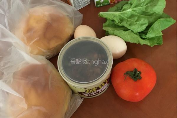 肉片汉堡的做法图解1