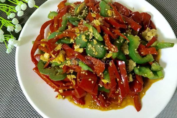 青椒炒鸡蛋的做法图解6