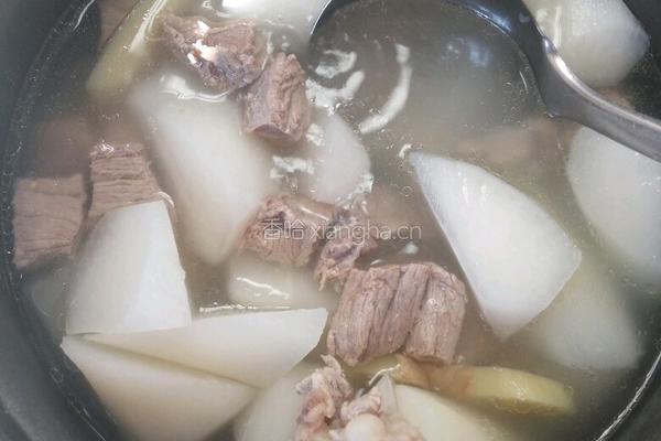 牛肉萝卜 汤的做法图解4
