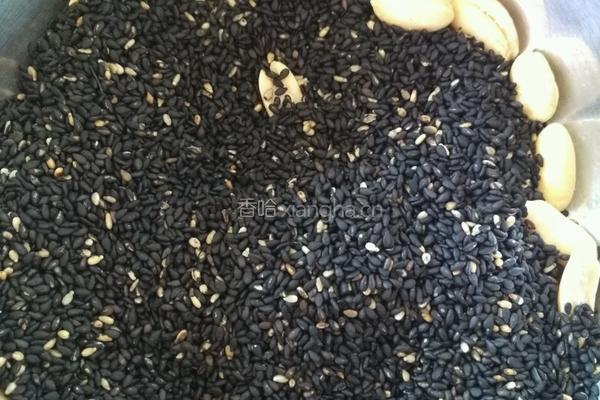 黑芝麻花生汤圆馅的做法图解1