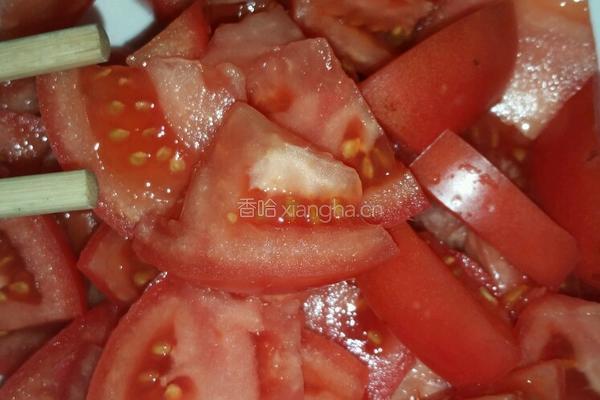柿子炒鸡蛋的做法图解2