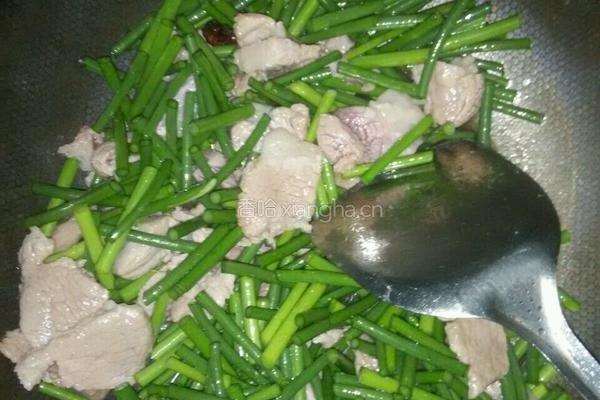 蒜薹炒肉的做法图解4