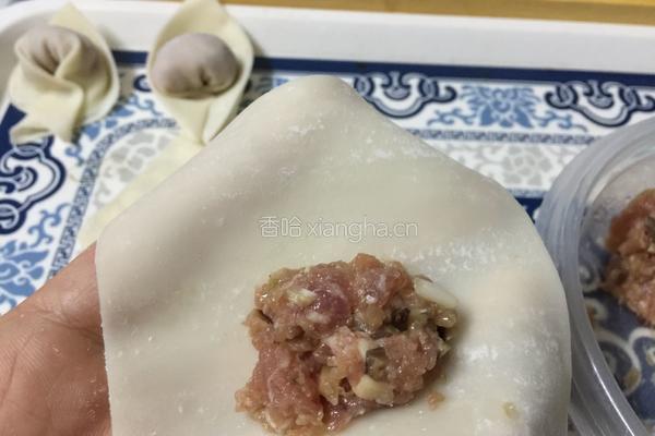 猪肉香菇大云吞的做法图解4
