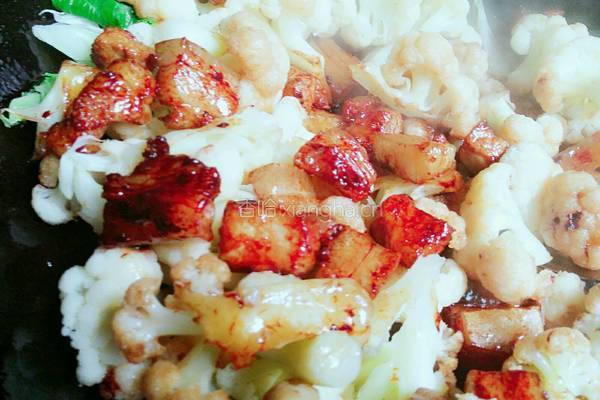 家常肉烧花菜的做法图解8