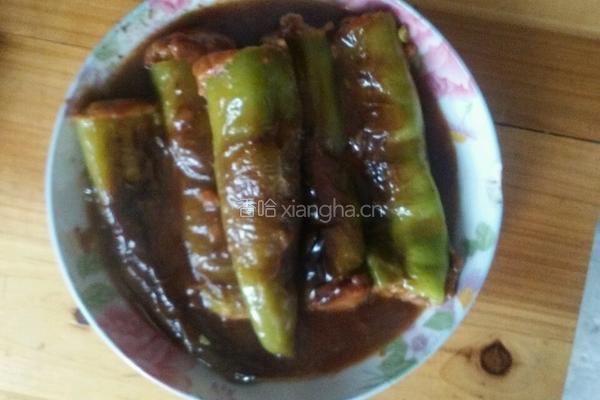 浇汤灌肉虎皮辣椒的做法图解18