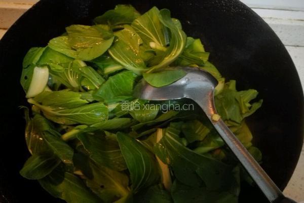 香菇炒油菜（快熟版）的做法图解7