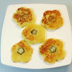 土豆秋葵饼的做法[图]