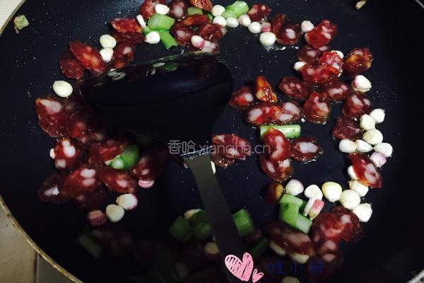 广式香肠焖饭的做法图解3