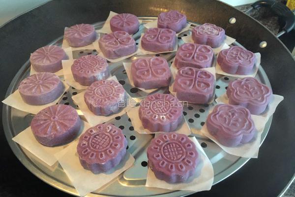 芝麻红豆馅紫薯饼的做法图解15