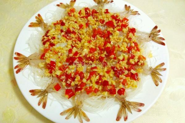 蒜蓉剁椒蒸虾的做法图解10