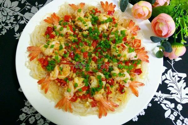 蒜蓉剁椒蒸虾的做法图解12