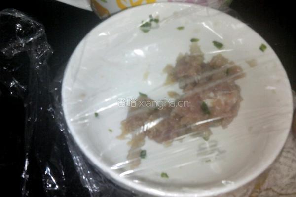 猪肉小葱馅炒鸡蛋的做法图解2