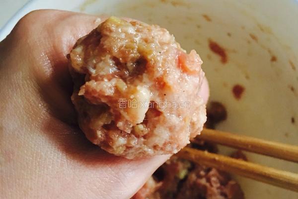 板栗糯米蒸肉丸的做法图解10