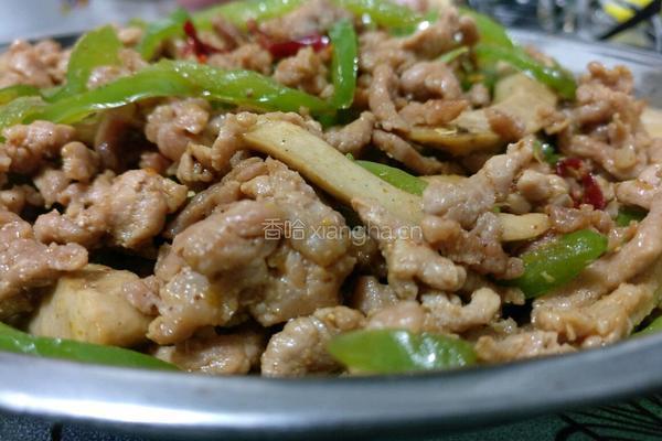 豆干青椒炒肉丝的做法图解6
