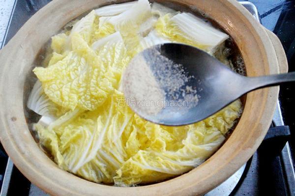 白菜豆腐煲的做法图解8