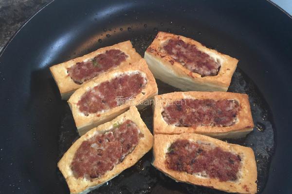 香煎酿豆腐的做法图解8