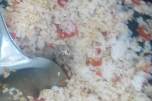 番茄青椒炒饭的做法图解6