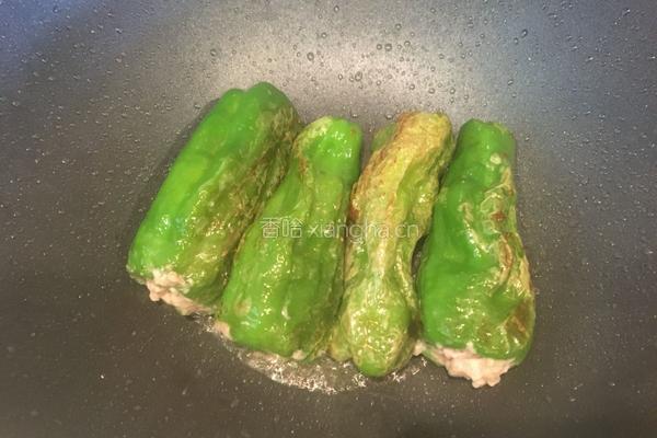 青椒塞肉的做法图解5