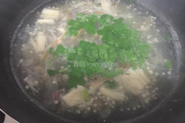 金针菇海蛎汤的做法图解7