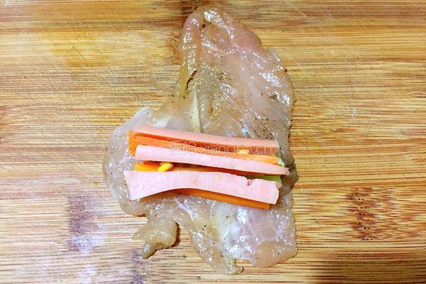 蔬菜鸡肉卷的做法图解10