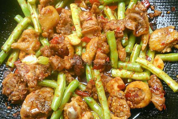 四季豆烧鸡的做法图解9