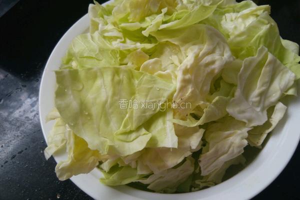 腊肉炒包菜的做法图解3